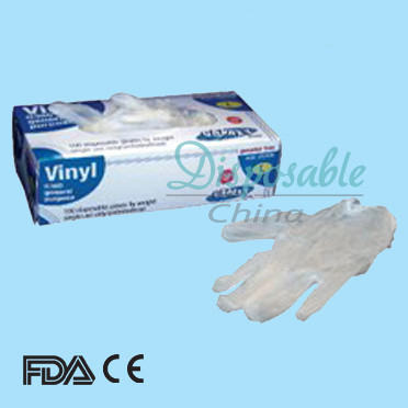 9 inch disposable PVC gloves / vinyl gloves vinyl examation gloves with CE FDA