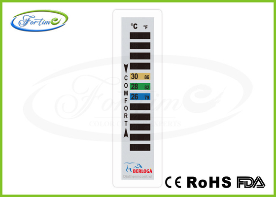 Durable Household Plastic Liquid Crystal Thermometer for Clothes / Coats 16 ~ 38 ℃