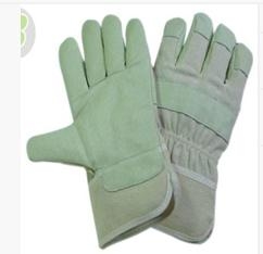 OEM Safety Grain Pig Skin Leather Gloves with White Cotton Back
